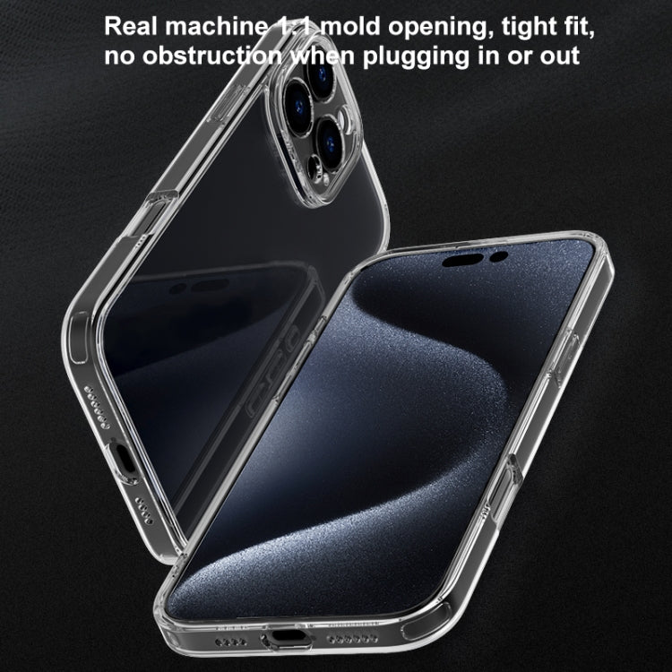 For iPhone 16 Four Corner Airbag Transparent Glass Phone Case - iPhone 16 Cases by PMC TechLife | Online Shopping South Africa | PMC TechLife | Buy Now Pay Later Mobicred