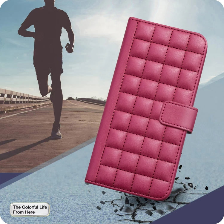 For iPhone 16e Square Texture Leather Phone Case(Red) - iPhone 16e Cases by PMC TechLife | Online Shopping South Africa | PMC TechLife | Buy Now Pay Later Mobicred