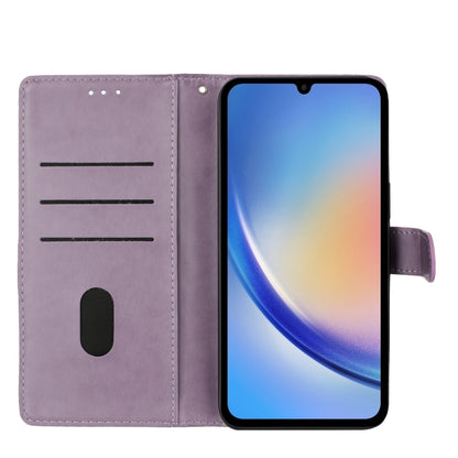 For Blackview A55 Pro Butterflies and Flowers Leather Phone Case(Purple) - More Brand by PMC Jewellery | Online Shopping South Africa | PMC Jewellery | Buy Now Pay Later Mobicred