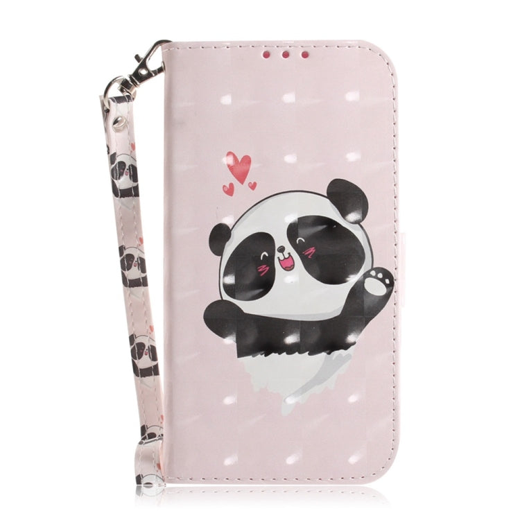 For Samsung Galaxy S25 Ultra 5G 3D Colored Horizontal Flip Leather Phone Case(Heart Panda) - Galaxy S25 Ultra 5G Cases by PMC Jewellery | Online Shopping South Africa | PMC Jewellery | Buy Now Pay Later Mobicred