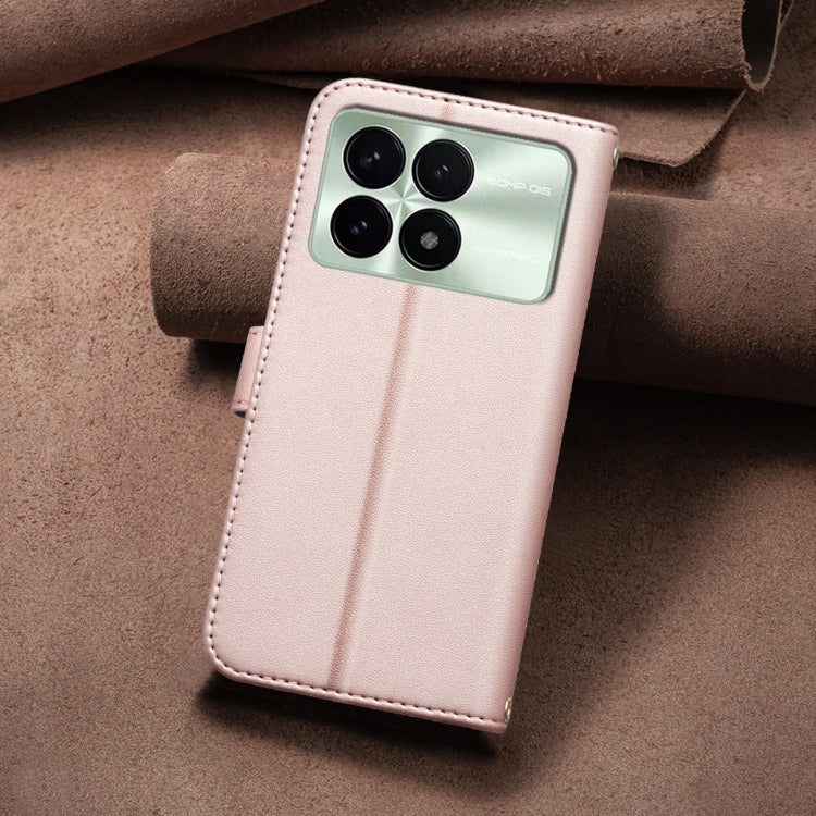 For Redmi K70 / K70 Pro Square Texture Leather Phone Case(Rose Gold) - Xiaomi Cases by PMC Jewellery | Online Shopping South Africa | PMC Jewellery | Buy Now Pay Later Mobicred