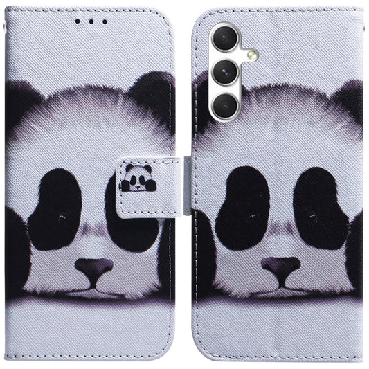 For Samsung Galaxy S25 5G Coloured Drawing Flip Leather Phone Case(Panda) - Galaxy S25 5G Cases by PMC Jewellery | Online Shopping South Africa | PMC Jewellery | Buy Now Pay Later Mobicred