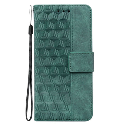 For Samsung Galaxy S25 Ultra 5G Geometric Embossed Leather Phone Case(Green) - Galaxy S25 Ultra 5G Cases by PMC Jewellery | Online Shopping South Africa | PMC Jewellery | Buy Now Pay Later Mobicred