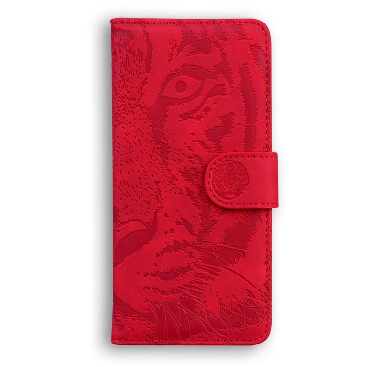 For Samsung Galaxy S25+ 5G Tiger Embossing Pattern Flip Leather Phone Case(Red) - Galaxy S25+ 5G Cases by PMC Jewellery | Online Shopping South Africa | PMC Jewellery | Buy Now Pay Later Mobicred