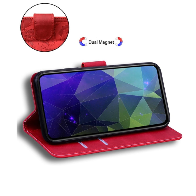 For Samsung Galaxy S25+ 5G Tiger Embossing Pattern Flip Leather Phone Case(Red) - Galaxy S25+ 5G Cases by PMC Jewellery | Online Shopping South Africa | PMC Jewellery | Buy Now Pay Later Mobicred