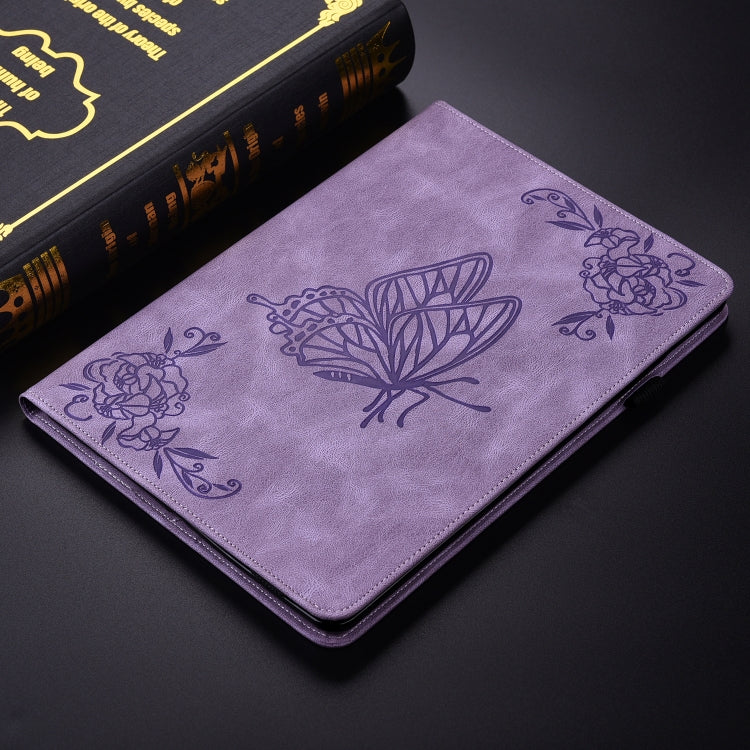 For Huawei MatePad SE 11 2024 Butterfly Flower Embossed Leather Tablet Case(Purple) - free shipping - PMC Jewellery - Order now!