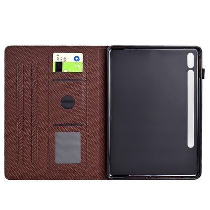 For Samsung Galaxy Tab S9 / S9 FE Solid Color Fiber Texture Smart Tablet Leather Case(Brown) - Galaxy Tab S9 Cases by PMC Jewellery | Online Shopping South Africa | PMC Jewellery | Buy Now Pay Later Mobicred