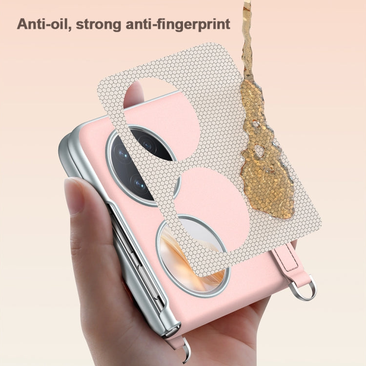 For Huawei P50 Pocket / Pocket S SULADA Skin Feel Liquid Leather Phone Case with Strap(Purple) - free shipping - PMC TechLife - Order now!