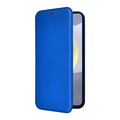 For Samsung Galaxy S25+ 5G Carbon Fiber Texture Flip Leather Phone Case(Blue) - Galaxy S25+ 5G Cases by PMC Jewellery | Online Shopping South Africa | PMC Jewellery | Buy Now Pay Later Mobicred