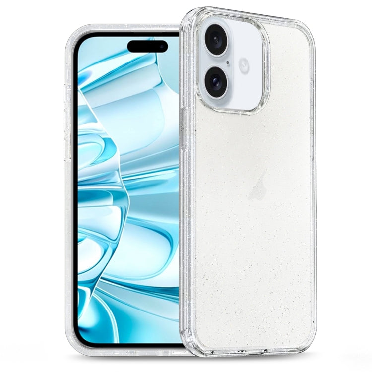 For iPhone 16 Plus Glitter Powder TPU Hybrid PC Phone Case(Translucent) - iPhone 16 Plus Cases by PMC TechLife | Online Shopping South Africa | PMC TechLife | Buy Now Pay Later Mobicred