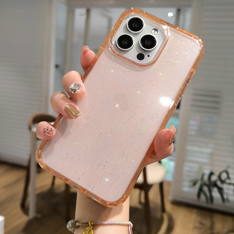 For iPhone 16 Glitter Powder TPU Hybrid PC Phone Case(Black) - iPhone 16 Cases by PMC TechLife | Online Shopping South Africa | PMC TechLife | Buy Now Pay Later Mobicred