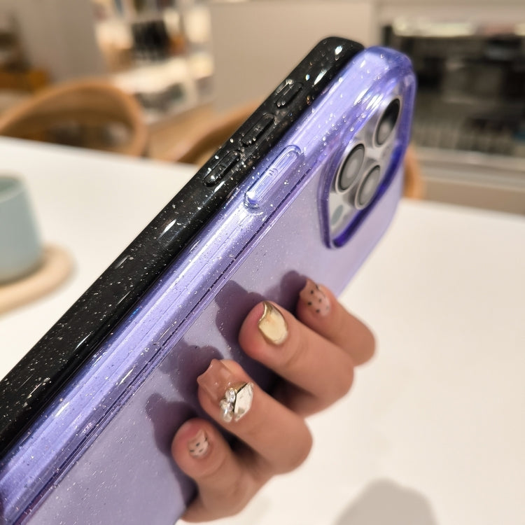 For iPhone 16 Pro Glitter Powder TPU Hybrid PC Phone Case(Purple) - iPhone 16 Pro Cases by PMC TechLife | Online Shopping South Africa | PMC TechLife | Buy Now Pay Later Mobicred
