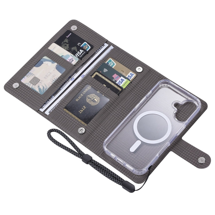 For iPhone 16 Pro Max ViLi GHA-C Series RFID MagSafe Magnetic Flip Leather Phone Case(Grey) - iPhone 16 Pro Max Cases by ViLi | Online Shopping South Africa | PMC Jewellery | Buy Now Pay Later Mobicred