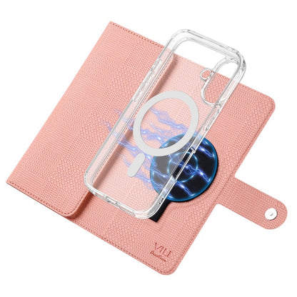 For iPhone 16 Pro Max ViLi GHA-C Series RFID MagSafe Magnetic Flip Leather Phone Case(Pink) - iPhone 16 Pro Max Cases by ViLi | Online Shopping South Africa | PMC Jewellery | Buy Now Pay Later Mobicred