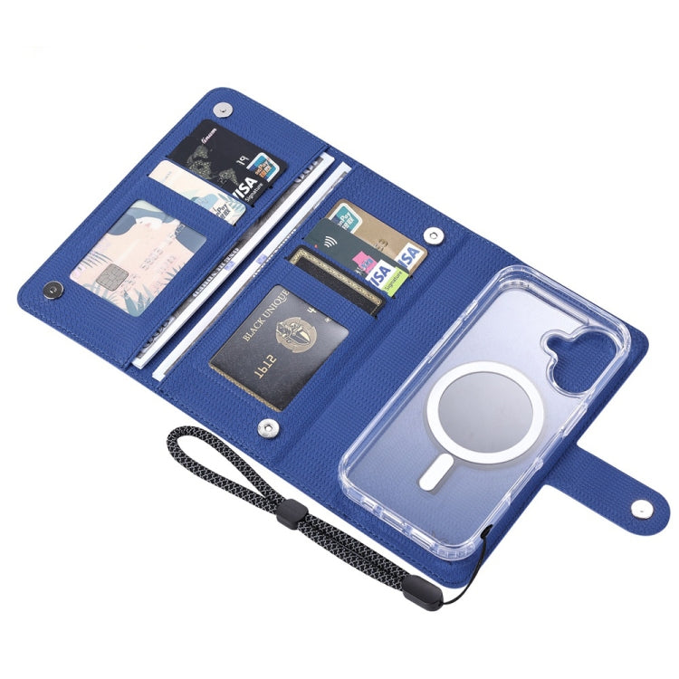 For iPhone 15 Plus ViLi GHA-C Series RFID MagSafe Magnetic Flip Leather Phone Case(Blue) - iPhone 15 Plus Cases by ViLi | Online Shopping South Africa | PMC Jewellery | Buy Now Pay Later Mobicred