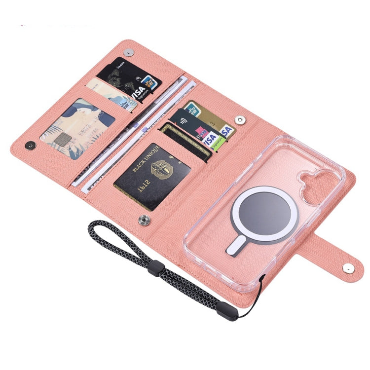 For iPhone 15 Pro Max ViLi GHA-C Series RFID MagSafe Magnetic Flip Leather Phone Case(Pink) - iPhone 15 Pro Max Cases by ViLi | Online Shopping South Africa | PMC Jewellery | Buy Now Pay Later Mobicred