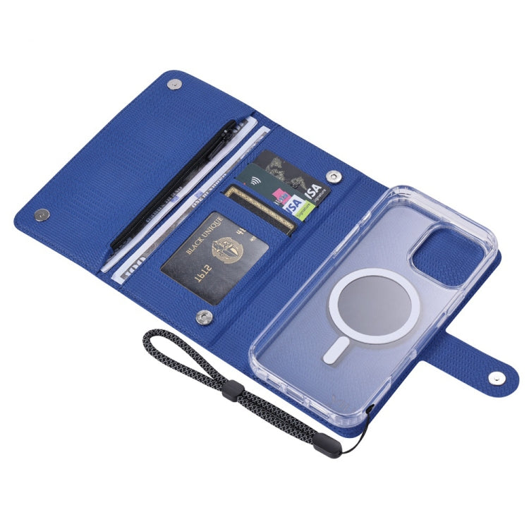 For iPhone 14 Pro ViLi GHB-C Series RFID MagSafe Magnetic Flip Leather Phone Case(Blue) - iPhone 14 Pro Cases by ViLi | Online Shopping South Africa | PMC Jewellery | Buy Now Pay Later Mobicred