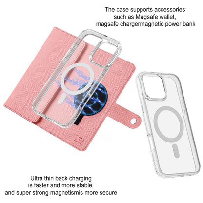 For iPhone 13 ViLi GHB-C Series RFID MagSafe Magnetic Flip Leather Phone Case(Pink) - iPhone 13 Cases by ViLi | Online Shopping South Africa | PMC Jewellery | Buy Now Pay Later Mobicred