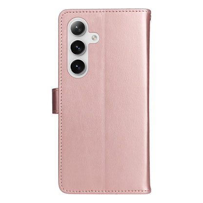 For Samsung Galaxy S25 / S24 5G Cat and Bee Embossed Flip Leather Phone Case(Rose Gold) - Galaxy S25 5G Cases by PMC Jewellery | Online Shopping South Africa | PMC Jewellery | Buy Now Pay Later Mobicred