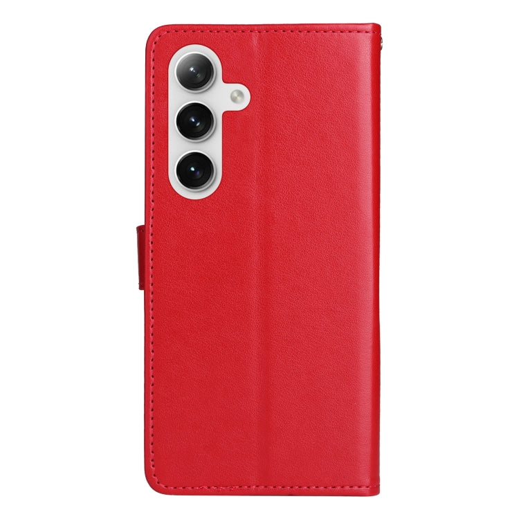 For Samsung Galaxy S25+ / S24+ 5G Cat and Bee Embossed Flip Leather Phone Case(Red) - Galaxy S25+ 5G Cases by PMC Jewellery | Online Shopping South Africa | PMC Jewellery | Buy Now Pay Later Mobicred