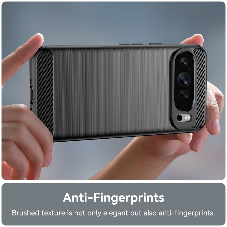 For Google Pixel 9 Pro XL Brushed Texture Carbon Fiber TPU Phone Case(Black) - Google Cases by PMC TechLife | Online Shopping South Africa | PMC TechLife | Buy Now Pay Later Mobicred