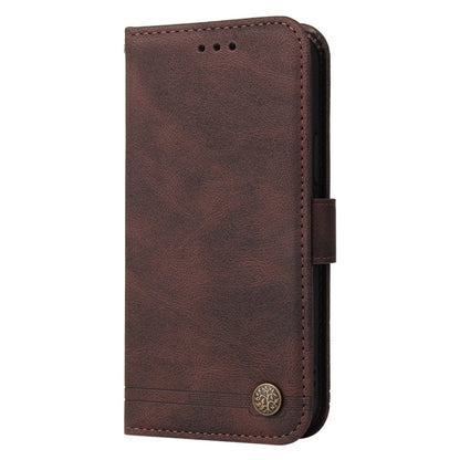 For Redmi K70 Ultra Skin Feel Life Tree Metal Button Leather Phone Case(Brown) - Xiaomi Cases by PMC Jewellery | Online Shopping South Africa | PMC Jewellery | Buy Now Pay Later Mobicred