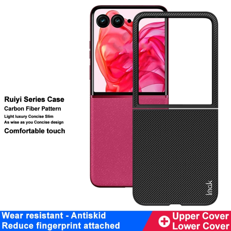 For Motorola Razr 50 Ultra / Razr+ 2024 imak Ruiyi Series Carbon Fiber PU + PC Phone Case - Motorola Cases by imak | Online Shopping South Africa | PMC Jewellery | Buy Now Pay Later Mobicred