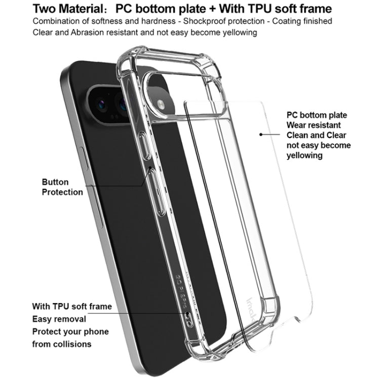For Google Pixel 9 / Pixel 9 Pro IMAK Space Shield PC + TPU Airbag Shockproof Phone Case(Transparent) - Google Cases by imak | Online Shopping South Africa | PMC TechLife | Buy Now Pay Later Mobicred