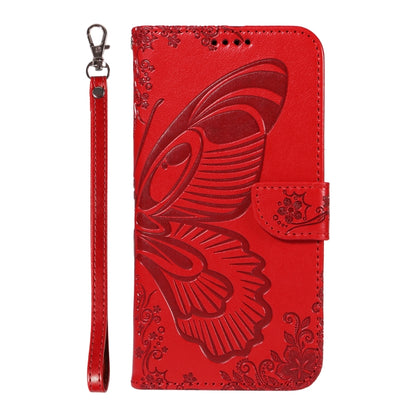 For Samsung Galaxy S25+ / S24+ 5G Swallowtail Butterfly Embossed Leather Phone Case(Red) - Galaxy S25+ 5G Cases by PMC Jewellery | Online Shopping South Africa | PMC Jewellery | Buy Now Pay Later Mobicred