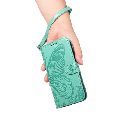 For Samsung Galaxy S25+ / S24+ 5G Swallowtail Butterfly Embossed Leather Phone Case(Green) - Galaxy S25+ 5G Cases by PMC Jewellery | Online Shopping South Africa | PMC Jewellery | Buy Now Pay Later Mobicred