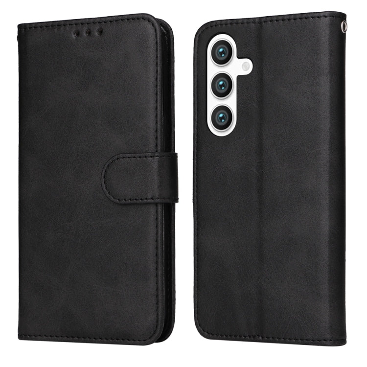 For Samsung Galaxy S25+ 5G Classic Calf Texture Flip Leather Phone Case(Black) - Galaxy S25+ 5G Cases by PMC Jewellery | Online Shopping South Africa | PMC Jewellery | Buy Now Pay Later Mobicred