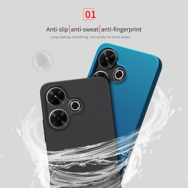 For Xiaomi Poco M6 4G NILLKIN Frosted PC Phone Case(Blue) - Xiaomi Cases by NILLKIN | Online Shopping South Africa | PMC Jewellery | Buy Now Pay Later Mobicred