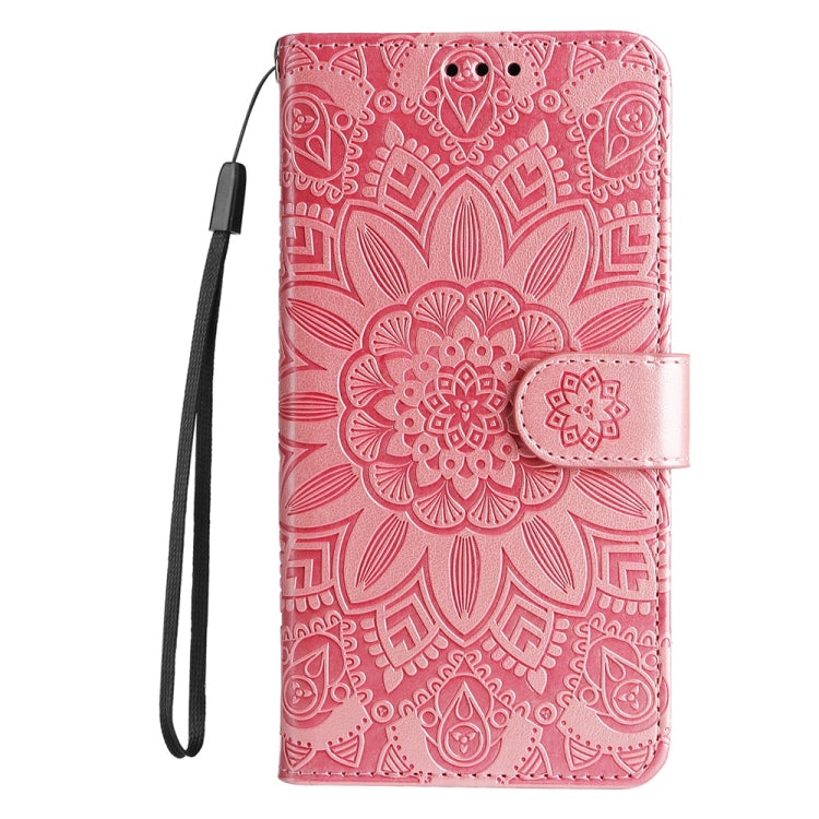 For Samsung Galaxy S25 Ultra 5G Embossed Sunflower Leather Phone Case(Rose Gold) - Galaxy S25 Ultra 5G Cases by PMC Jewellery | Online Shopping South Africa | PMC Jewellery | Buy Now Pay Later Mobicred