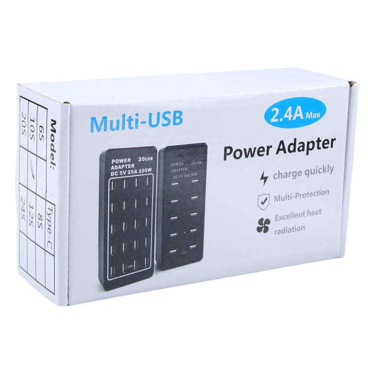 DC 5V 10A 50W 10 USB Multi Port Charger Adapter, Plug:US Plug - Multifunction Charger by PMC Jewellery | Online Shopping South Africa | PMC Jewellery | Buy Now Pay Later Mobicred