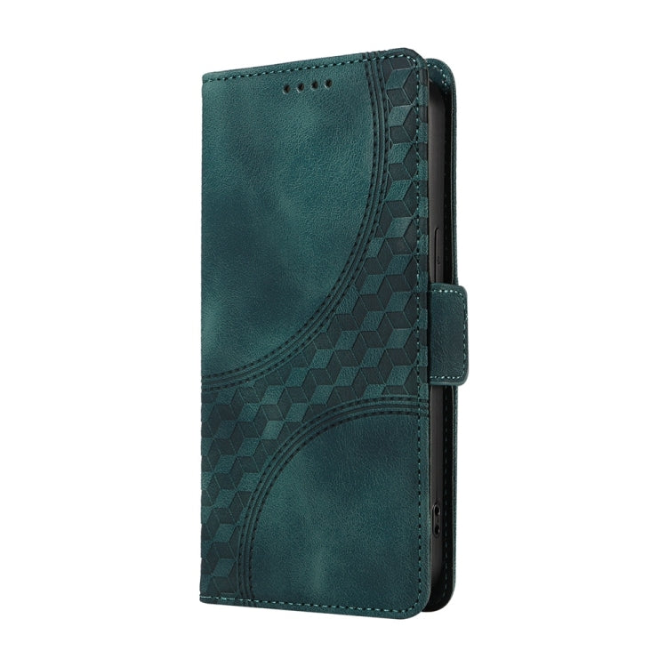 For Samsung Galaxy S25 5G Embossed Rhombus Starry Leather Phone Case(Green) - Galaxy S25 5G Cases by PMC Jewellery | Online Shopping South Africa | PMC Jewellery | Buy Now Pay Later Mobicred