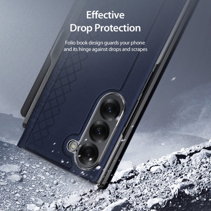 For Samsung Galaxy Z Fold6 DUX DUCIS Bril Series PU + TPU Phone Case with Pen Slot(Blue) - Galaxy Z Fold6 5G Cases by DUX DUCIS | Online Shopping South Africa | PMC Jewellery | Buy Now Pay Later Mobicred