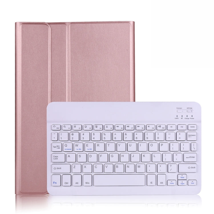 A870 For Samsung Galaxy Tab S7 T870/T875 11 inch Detachable Bluetooth Keyboard Ultrathin Horizontal Flip Leather Tablet Case with Holder & Elastic Band(Rose Gold) - Samsung Keyboard by PMC Jewellery | Online Shopping South Africa | PMC Jewellery