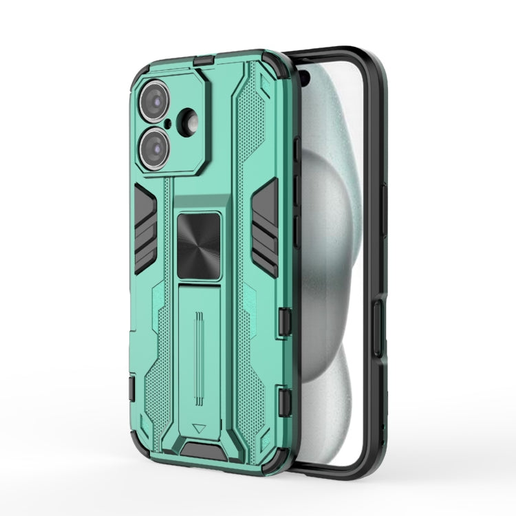 For iPhone 16 Supersonic PC + TPU Holder Phone Case(Green) - iPhone 16 Cases by PMC Jewellery | Online Shopping South Africa | PMC Jewellery | Buy Now Pay Later Mobicred