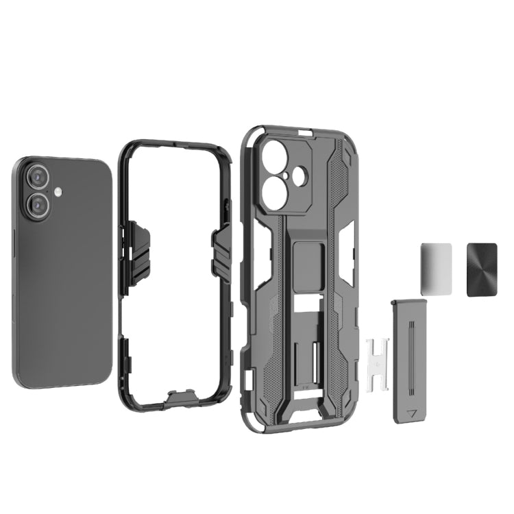 For iPhone 16 Supersonic PC + TPU Holder Phone Case(Green) - iPhone 16 Cases by PMC TechLife | Online Shopping South Africa | PMC TechLife | Buy Now Pay Later Mobicred