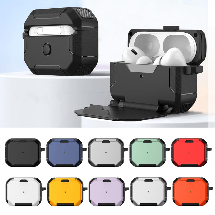 For AirPods 3 Phone Holder Design Earbuds Box Protective Case(Orange) - For AirPods 3 by PMC Jewellery | Online Shopping South Africa | PMC Jewellery | Buy Now Pay Later Mobicred