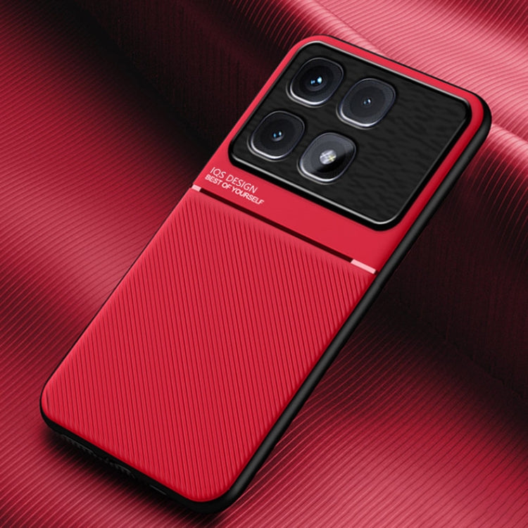 For Redmi K70 Ultra Classic Tilt Strip Grain Magnetic Shockproof PC + TPU Phone Case(Red) - Xiaomi Cases by PMC Jewellery | Online Shopping South Africa | PMC Jewellery | Buy Now Pay Later Mobicred