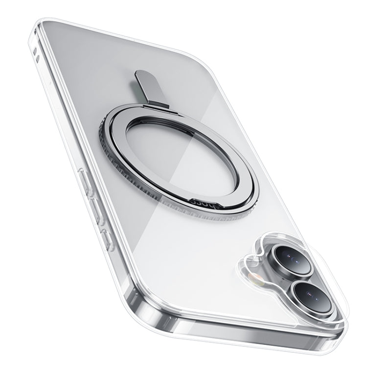 For iPhone 16 hoco AS1 MagSafe Magnetic Rotating Stand Phone Case(Black) - iPhone 16 Cases by hoco | Online Shopping South Africa | PMC Jewellery | Buy Now Pay Later Mobicred