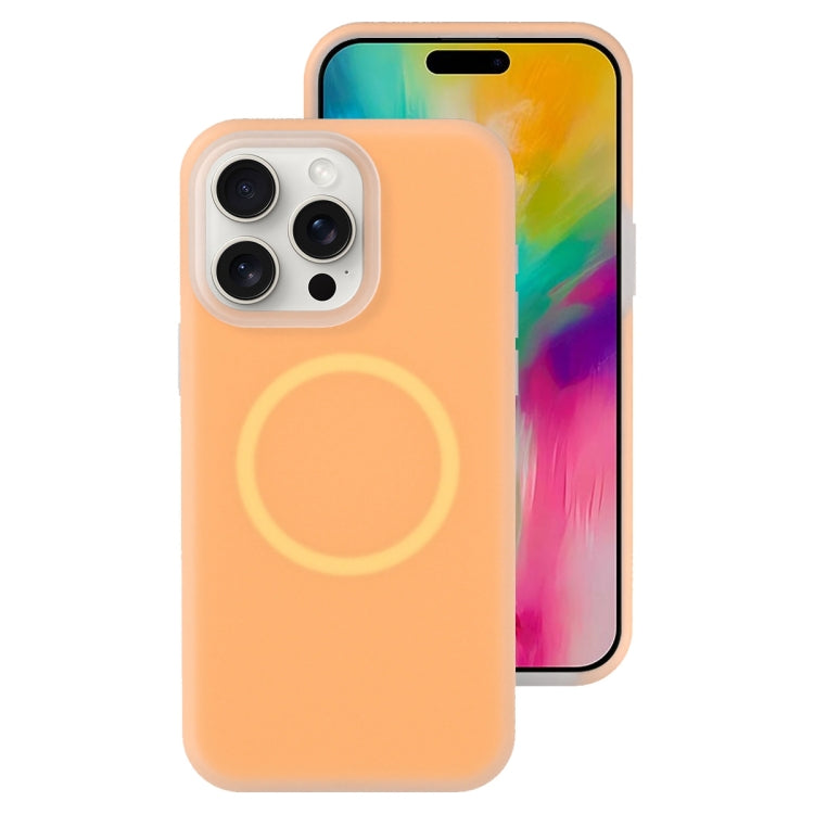 For iPhone 16 Pro Jelly Liquid Silicone MagSafe Magnetic Phone Case(Orange) - iPhone 16 Pro Cases by PMC Jewellery | Online Shopping South Africa | PMC Jewellery | Buy Now Pay Later Mobicred