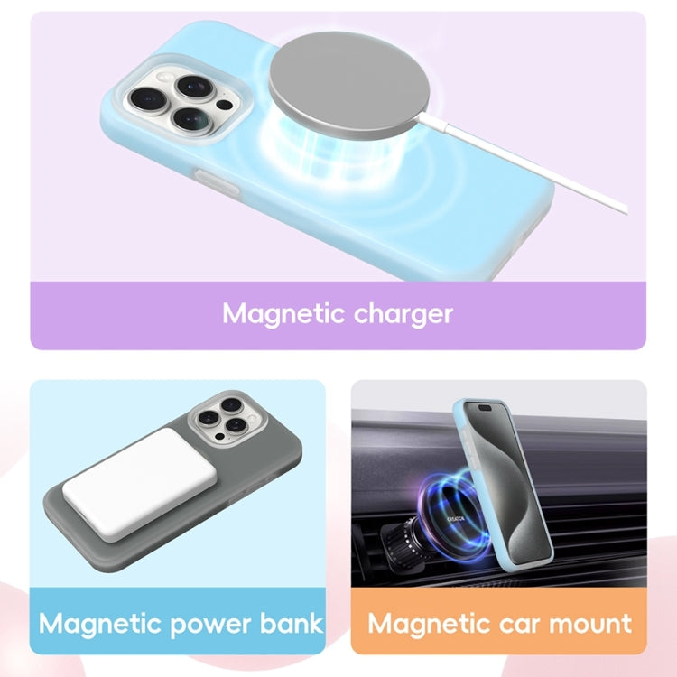For iPhone 16 Jelly Liquid Silicone MagSafe Magnetic Phone Case(Purple) - iPhone 16 Cases by PMC TechLife | Online Shopping South Africa | PMC TechLife | Buy Now Pay Later Mobicred