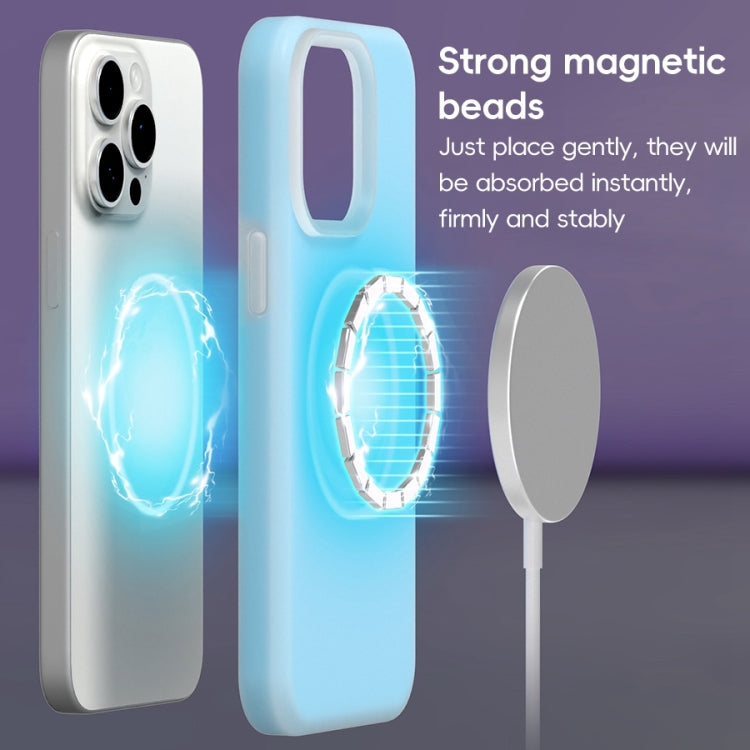 For iPhone 16 Pro Jelly Liquid Silicone MagSafe Magnetic Phone Case(Blue) - iPhone 16 Pro Cases by PMC Jewellery | Online Shopping South Africa | PMC Jewellery | Buy Now Pay Later Mobicred