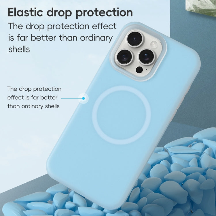 For iPhone 16 Pro Max Jelly Liquid Silicone MagSafe Magnetic Phone Case(Mint Mambo) - iPhone 16 Pro Max Cases by PMC TechLife | Online Shopping South Africa | PMC TechLife | Buy Now Pay Later Mobicred