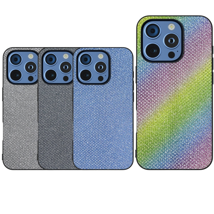 For iPhone 16 Pro Diamond Black Frame Phone Case(Rainbow Diamond) - iPhone 16 Pro Cases by PMC Jewellery | Online Shopping South Africa | PMC Jewellery | Buy Now Pay Later Mobicred