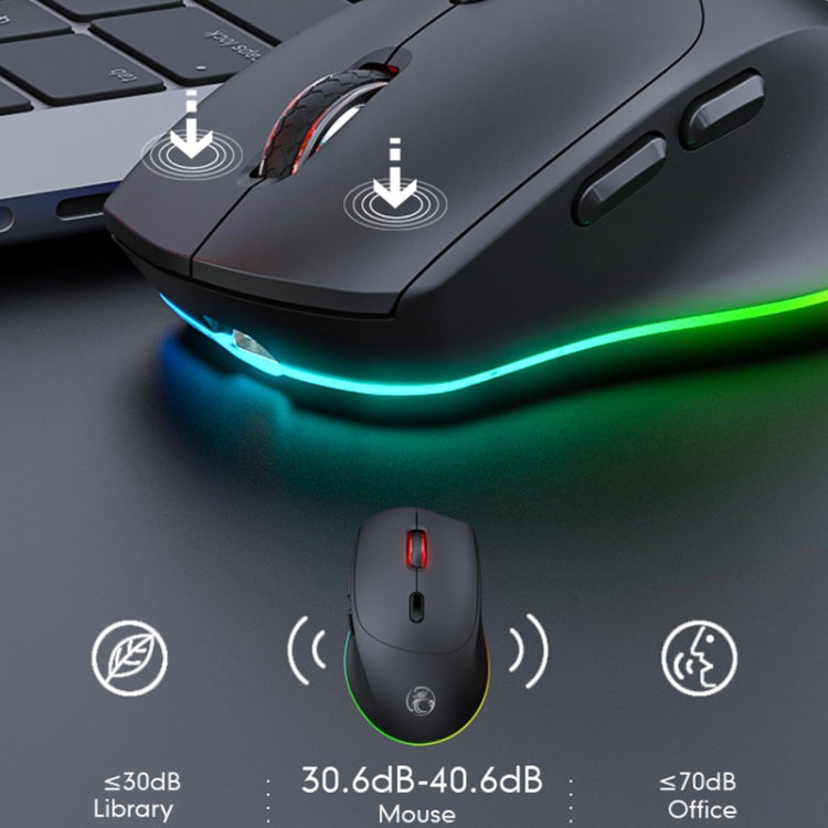 iMICE G905 Bluetooth Dual Mode 6-Key Silent Wireless Gaming Mouse(Black) - Wireless Mice by iMICE | Online Shopping South Africa | PMC Jewellery | Buy Now Pay Later Mobicred