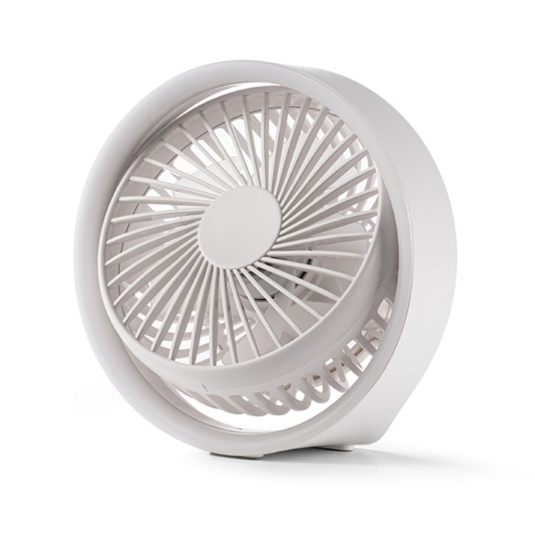 N601 180 Degree Rotating Type-C Desktop Fan with LED Ambience Light(White) - free shipping - PMC TechLife - Order now!