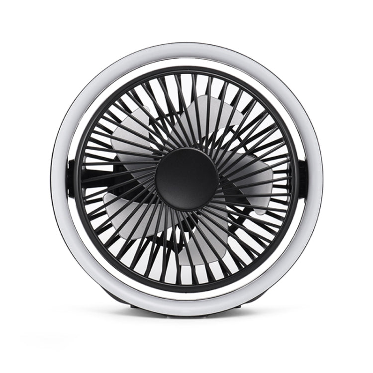 N601 180 Degree Rotating Type-C Desktop Fan with LED Ambience Light(Black) - Electric Fans by PMC Jewellery | Online Shopping South Africa | PMC Jewellery | Buy Now Pay Later Mobicred